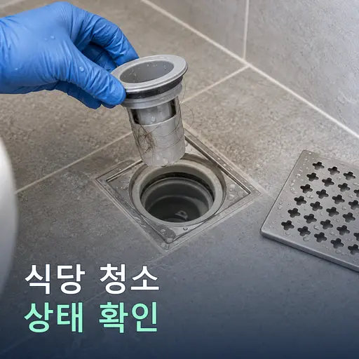 식당 그리스트랩 청소