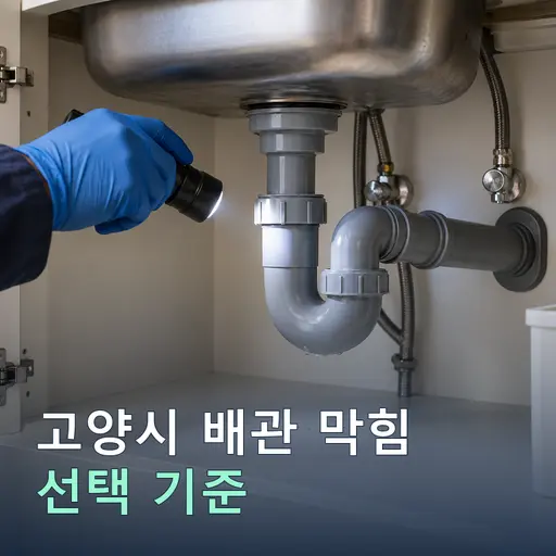 고양시 배관 막힘, 공공 하수 민원과 사유 배수관 점검을 구분하는 기준