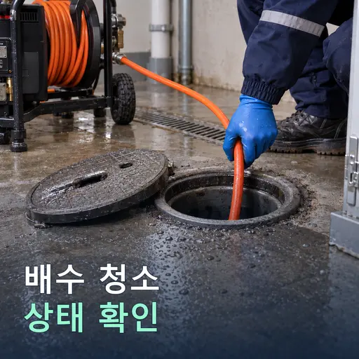 옥외 배수 청소