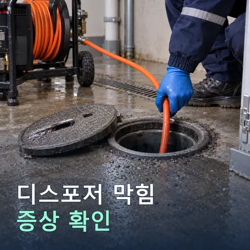 디스포저 막힘